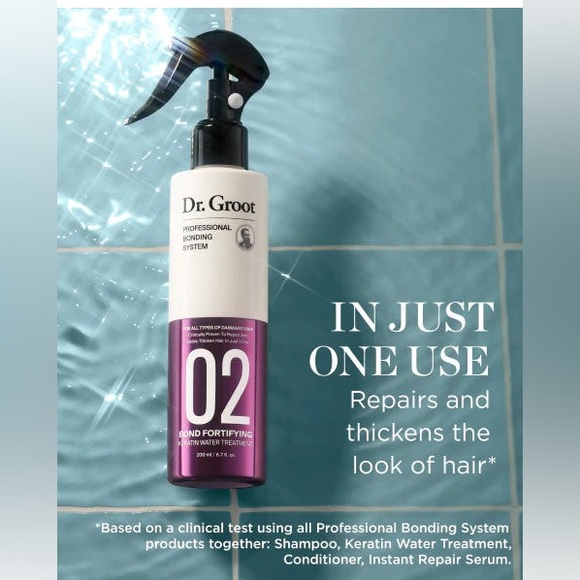 Dr. Groot Professional Bonding System Bond Fortifying #2 Keratin Water (NIB) - Picture 2 of 5